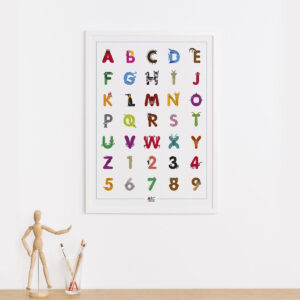 Alfabet & Cijfer Poster op papier