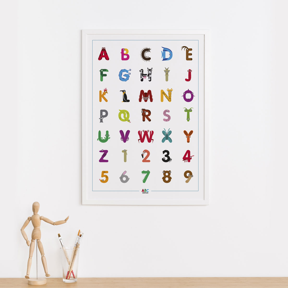 ABC beestjes Tegeltje met naam